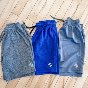 Boys athletic shorts bundle S (5/6) Children’s Place. 1 blue, 2 gray.